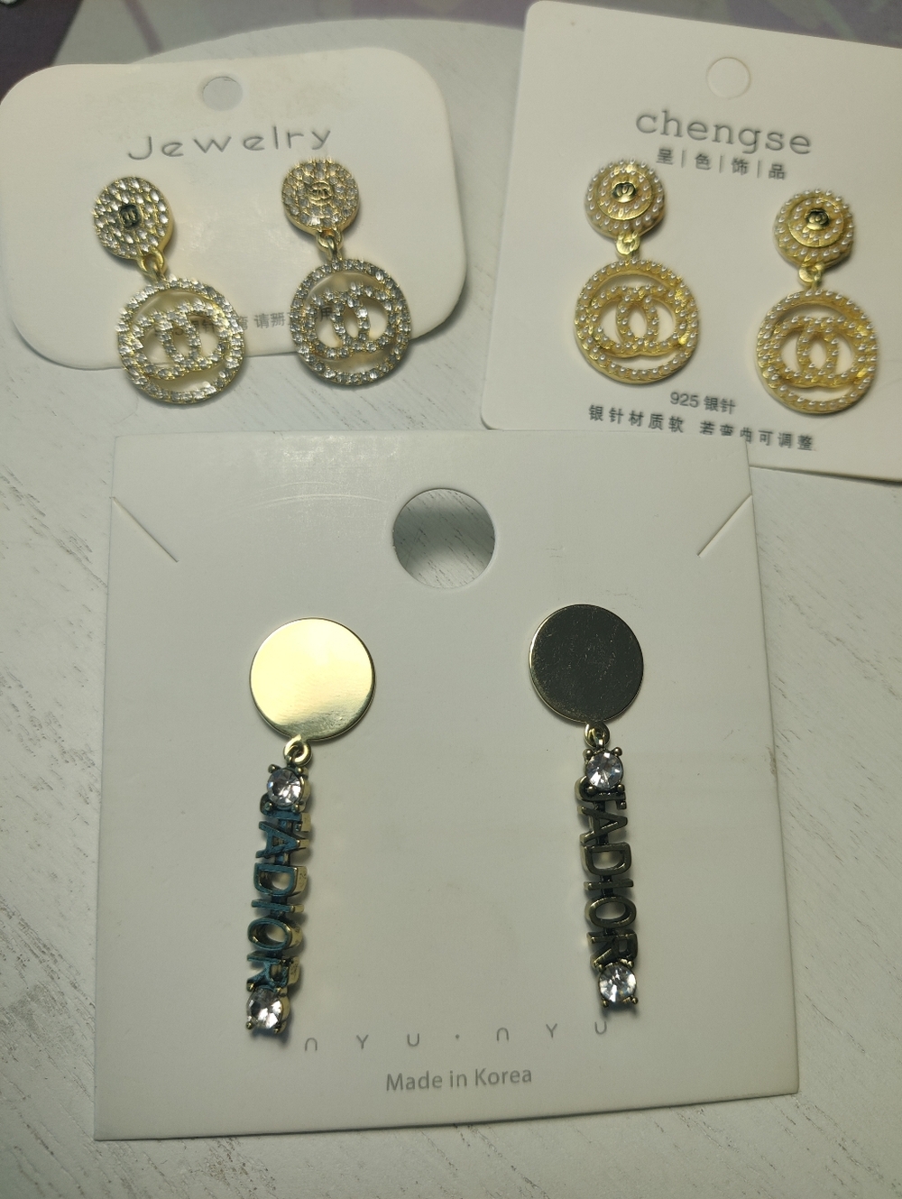 Gold Designer Inspired Earrings